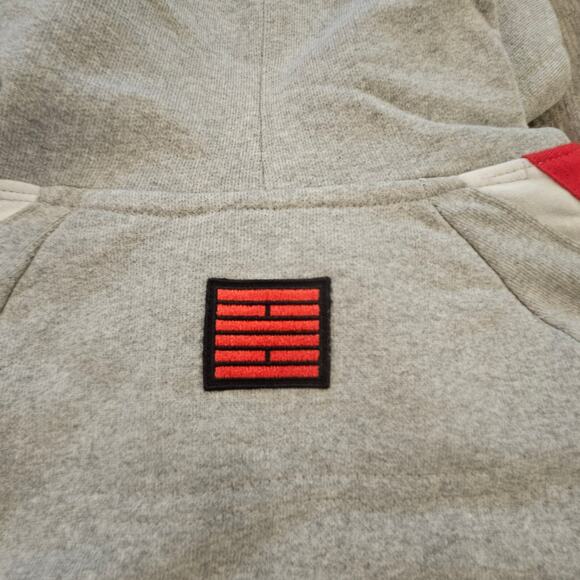 BilleBeino Stripe Hoodie Unisex Size S Pure Waste Recycled Materials Grey - Picture 9 of 12